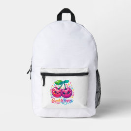 Impresa Mochila Escolar Cerezas Kawaii Adorable
