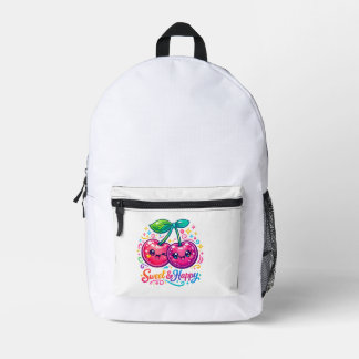Impresa Mochila Escolar Cerezas Kawaii Adorable