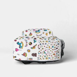 Impresa Mochila escolar con patrón de garabatos para niños