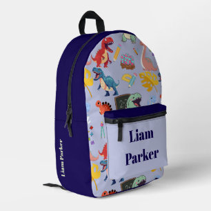 Impresa Mochila escolar de dinosaurio con nombre personali