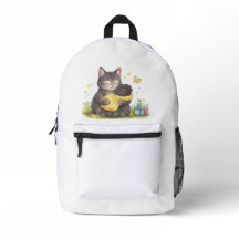 Mochila escolar de gato lindo
