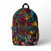 Mochila Escolar Estampada Hippie