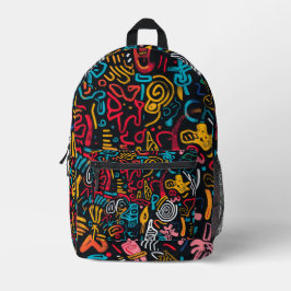 Impresa Mochila Escolar Estampada Hippie
