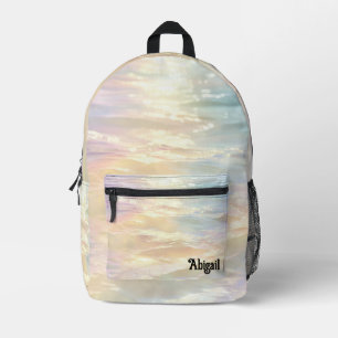 Impresa Mochila escolar holográfica iridiscente de ópalo