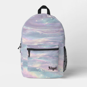 Impresa Mochila escolar holográfica iridiscente de ópalo t