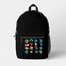Mochila escolar negra con estética Y2K