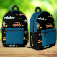 Mochila escolar para niños con nombre de coche per