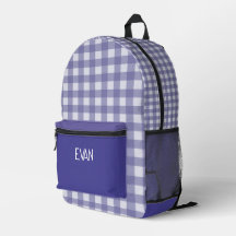 Mochila Escolar Personalizada con Patrón de Cuadro