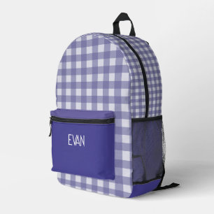 Impresa Mochila Escolar Personalizada con Patrón de Cuadro