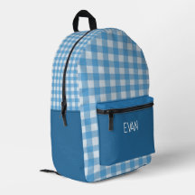 Mochila Escolar Personalizada con Patrón de Cuadro