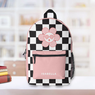 Impresa Mochila Escolar Personalizada de Cuadro para Niña