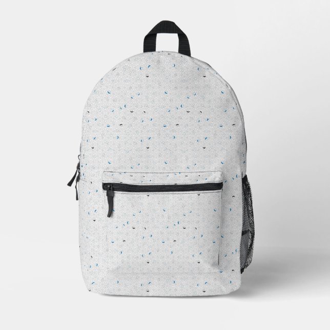 Impresa Mochila Escolar Personalizada Moderna de Terrazzo (Anverso)