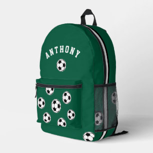 Impresa Mochila Escolar Personalizada para Niños Verde Fút