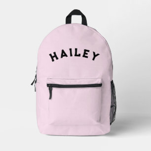 Impresa Mochila Escolar Rosa con Nombre para Niños