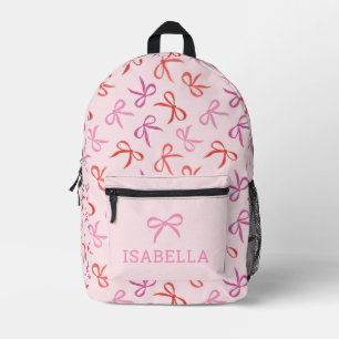 Impresa Mochila Escolar Rosa Personalizada para Niñas con