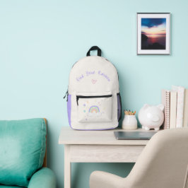 Impresa Mochila Escolar Sueños Arcoíris Pastel
