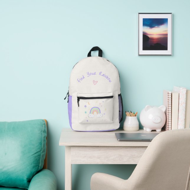 Impresa Mochila Escolar Sueños Arcoíris Pastel (in situ)