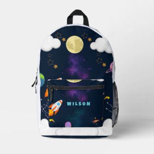 Impresa Mochila Espacial Personalizada para Niños