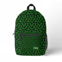 Mochila estampada de moda moderna y verde personal