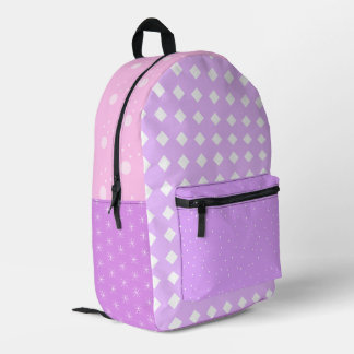 Impresa Mochila estética de lavanda rosa pastel