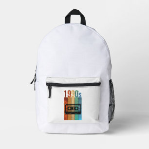 Impresa Mochila estética retro vintage de los 90