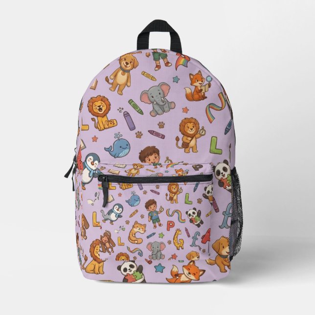 Impresa Mochila Exploradora Infantil Personalizada Alphala (Anverso)