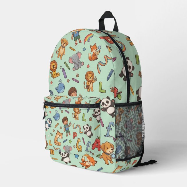 Impresa Mochila Exploradora Infantil Personalizada Alphala (Esquina derecha trasera )