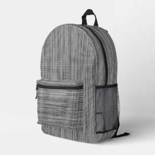 Impresa Mochila Faux Gray Fabric Design