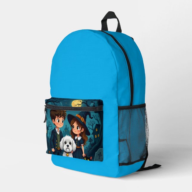Impresa mochila feliz halloween (Esquina derecha trasera )