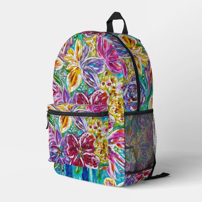 Impresa Mochila floral (Esquina derecha trasera )