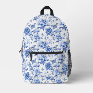Impresa Mochila floral azul de bonito