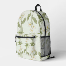 Mochila floral blanca