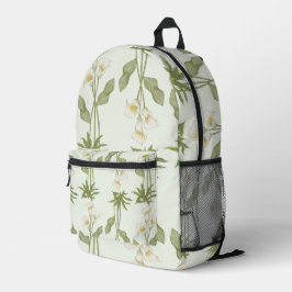 Impresa Mochila floral blanca