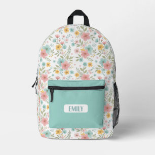 Impresa Mochila floral boho
