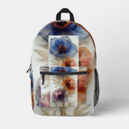 Impresa Mochila floral con fondo blanco | Ev De Estilo