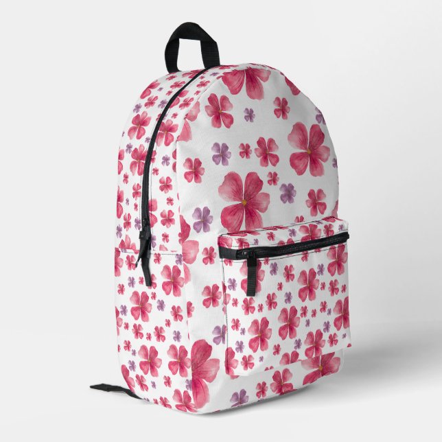 Impresa Mochila floral de bonito (Esquina izquierda trasera)