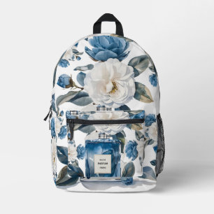 Impresa Mochila floral de color azul perfume de París