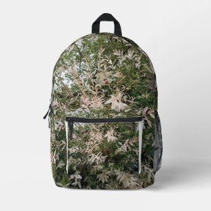 Impresa Mochila floral de jazmín blanco