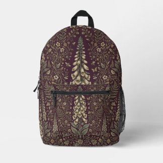 Impresa Mochila floral de malva real – Diseño de casa de c