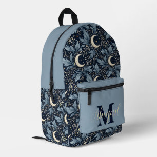 Impresa Mochila floral lunar celestial personalizada