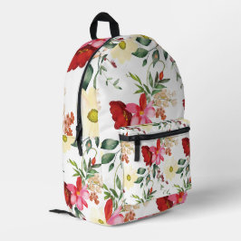 Impresa Mochila floral Vintage Springtime Watercolor