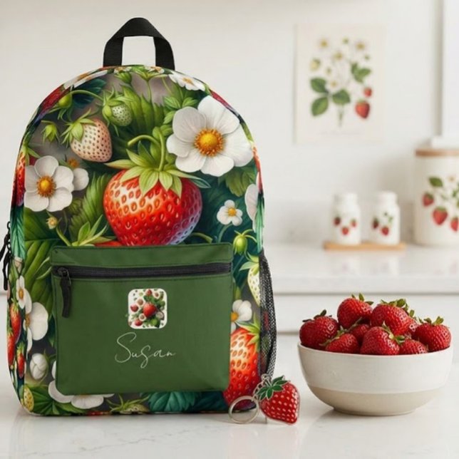 Impresa Mochila Fruta Fresa Roja Fresa (Subido por el creador)