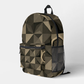 Impresa Mochila Geométrica de Baja Resolución Crystal Blue