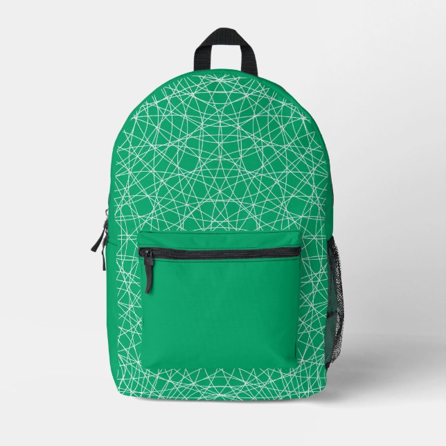 Impresa Mochila Geométrica Esmeralda - Personalizable (Anverso)