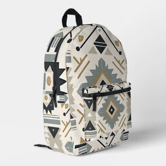 Impresa Mochila geométrica tribal de diamantes del suroest