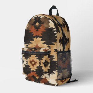 Impresa Mochila Geométrica Tribal del Sudoeste