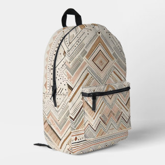 Impresa Mochila geométrica tribal neutra