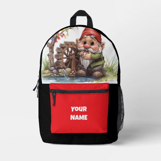 Impresa Mochila Gnome Capricho del Bosque (Anverso)