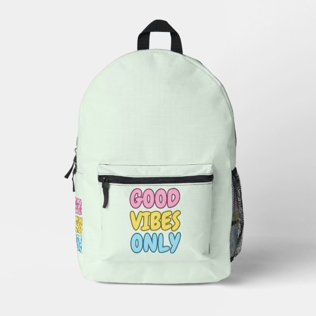 Impresa Mochila Good Vibes Only  (Anverso)