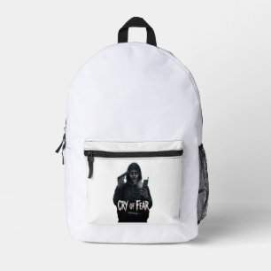 Impresa Mochila Gráfica Azul Marino Minimalista